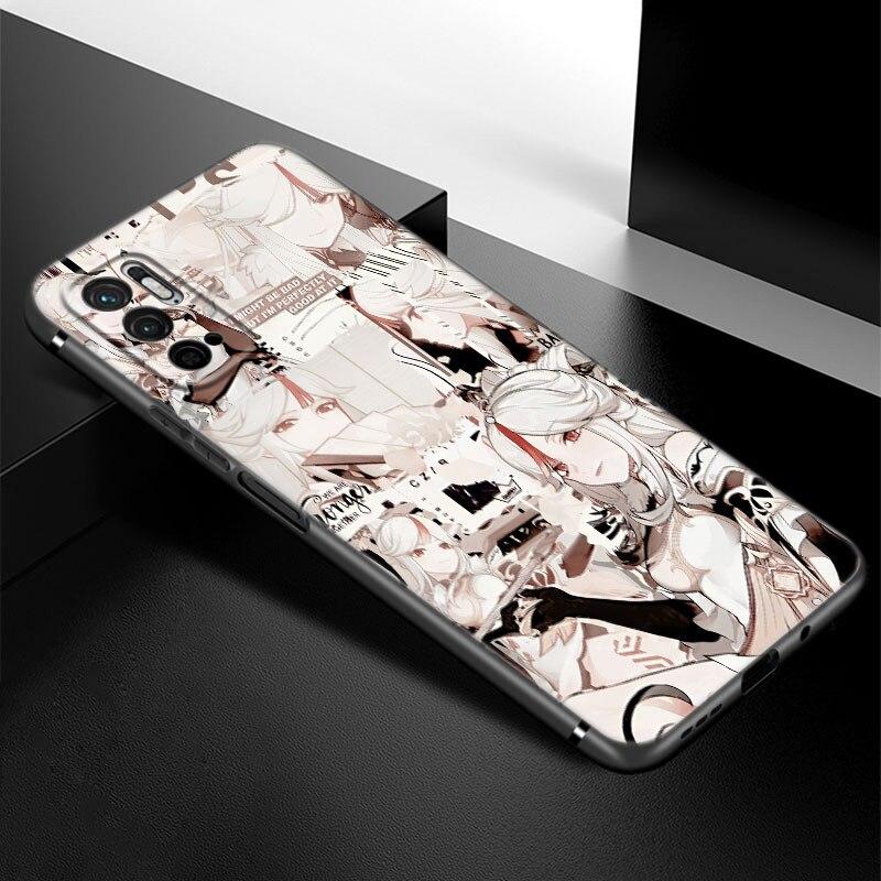 Game Genshin Impact Phone Case For Xiaomi Redmi Note 7 8 8T 9 9S 10 10S 10T 11 11S 4G 11E 11T Pro 5G Soft TPU Black Cover