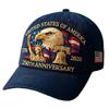 USA 250th Anniversary Cap with Eagle Print, Unisex, Adjustable, Washed Cotton, Trucker Cap, Outer Visor, Baseball Cap