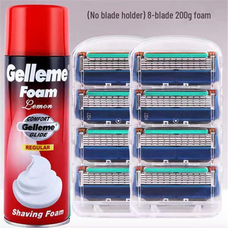 Traditional German Five-Blade Razor for Men - Manual Shaver, Old-Fashioned Beard Razor