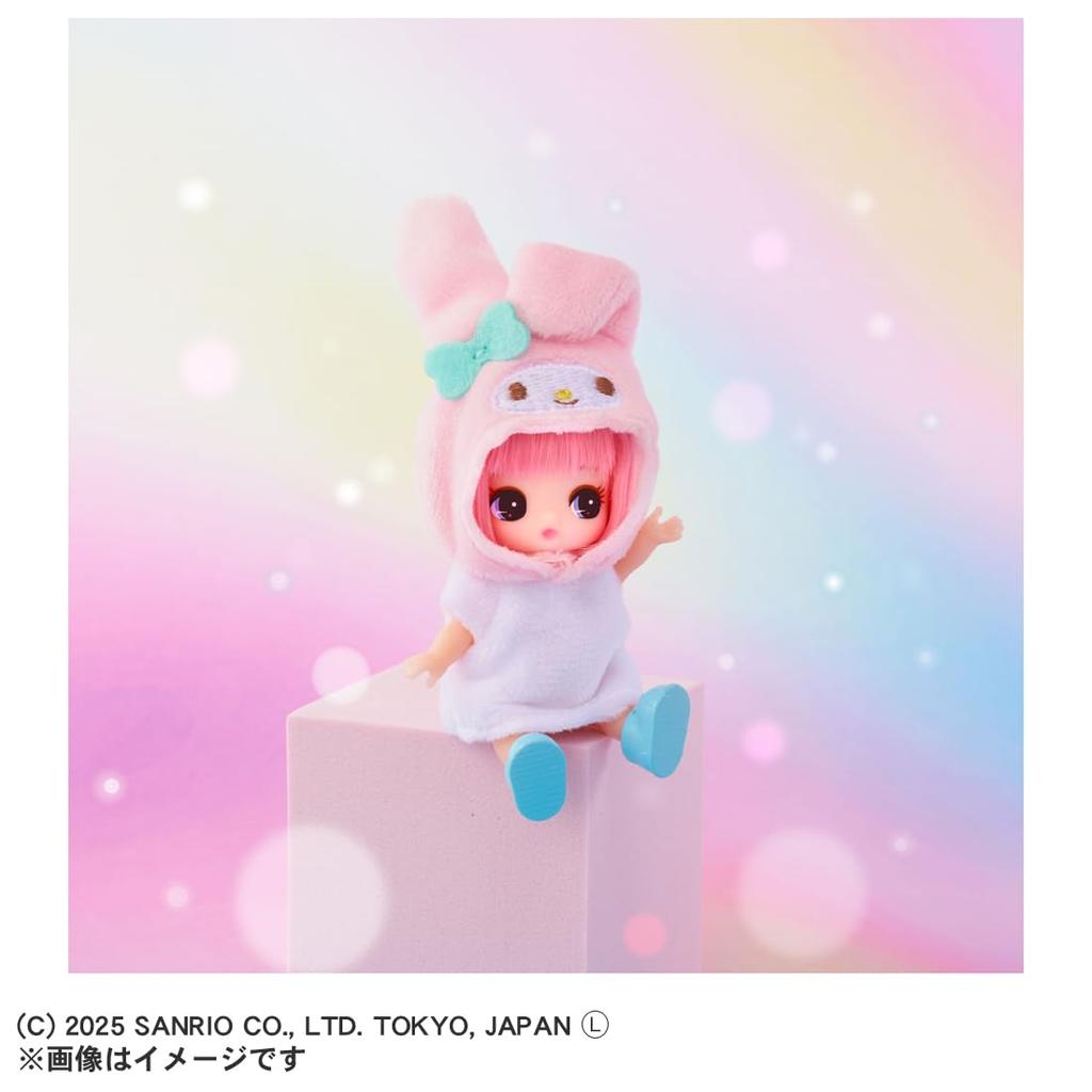 TAKARA TOMY Doll Petit Sanrio Characters Collection Pretend Play Toy for Ages 3 and Up Licca-chan Licca-chan Dress-Up
