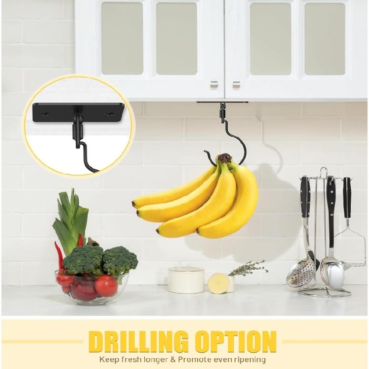 2Pcs Wall Mounted Hook For Fruit Storage And Home Organization