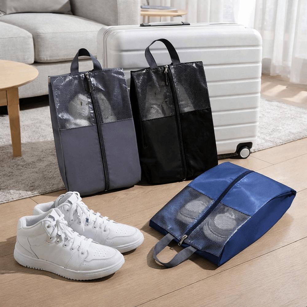 Durable Handheld Shoe Storage Bag Large Capacity Dust-proof Shoes Pouch Wide Opening Space Saving Luggage Organizer Bag for Home