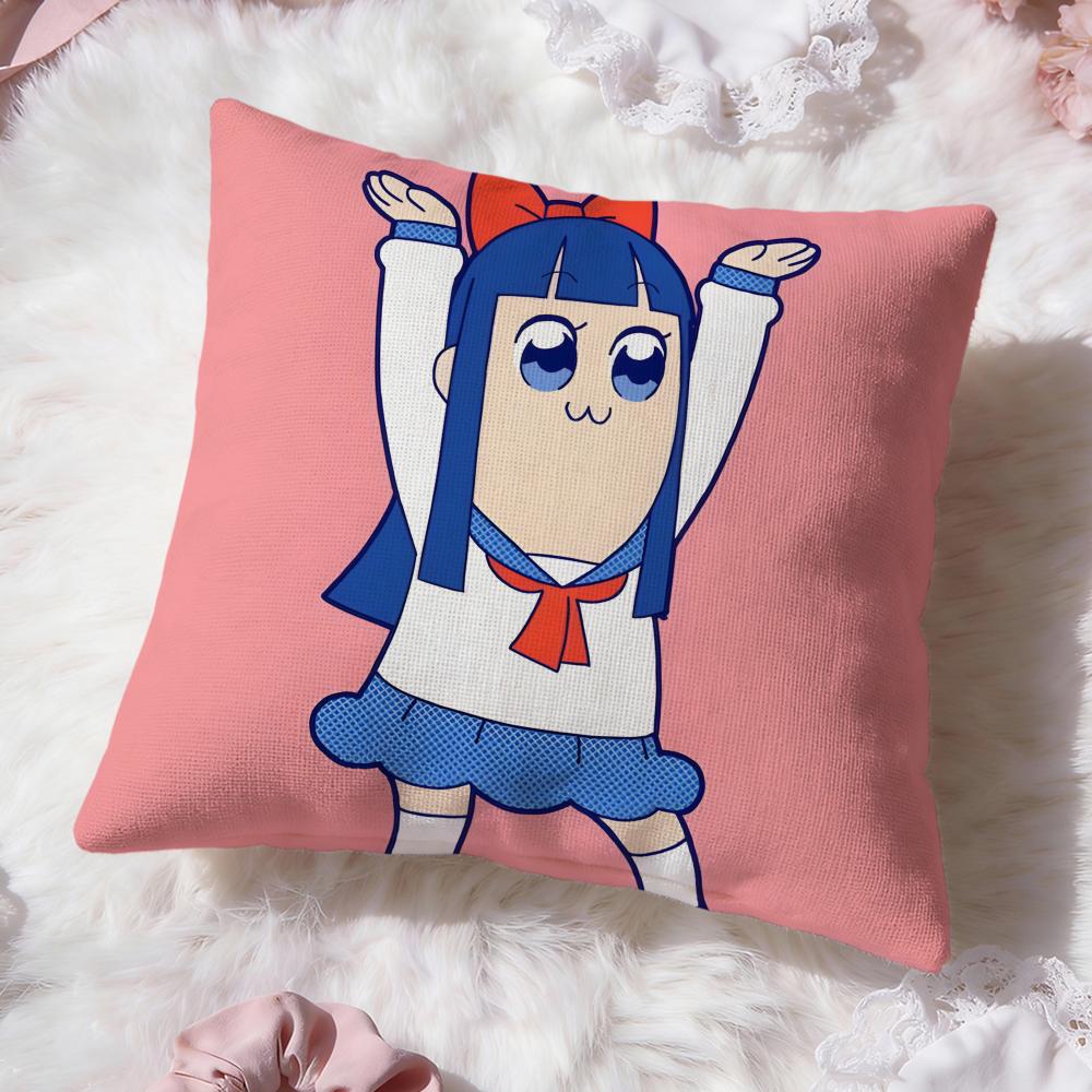 Cute Anime Pop Team Epic Cushion Cover Premium Comfort Reversible Pillow Cove -Two in One Design for Any Room & Car Interior