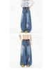 American Retro 2025 Curved Knife Denim Jeans: Unisex Loose Wide-Leg Pants