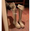 Lamb Wool Over the Knee Boots Women's Autumn and Winter Thick-soled Boots Thickened Velvet Cotton Boots Warm Snow Boots
