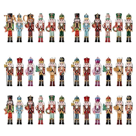 

Подвеска в виде солдата-щелкунчика, деревянная подвеска в виде щелкунчика, праздничное украшение для рождественской елки, новогодние подарки, декор для вечеринки 36pcs