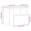 Wall Mounted Nightstand Black 45x30x35 Cm