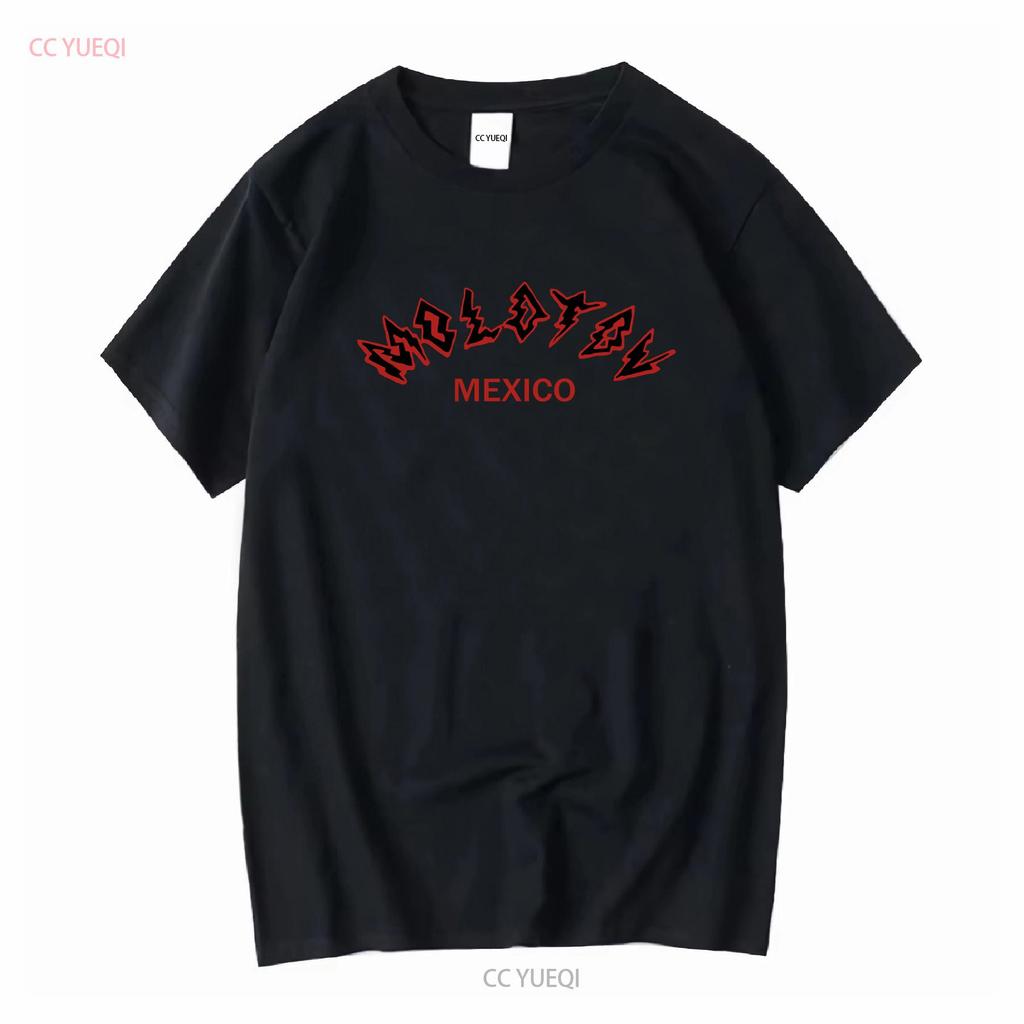Molotov MEXICO ROCK BAND T SHIRT BLACK COTTON RED OUTLINE DESIGN FRONT Vintage Washed Casual Soft Comfortable Slightly