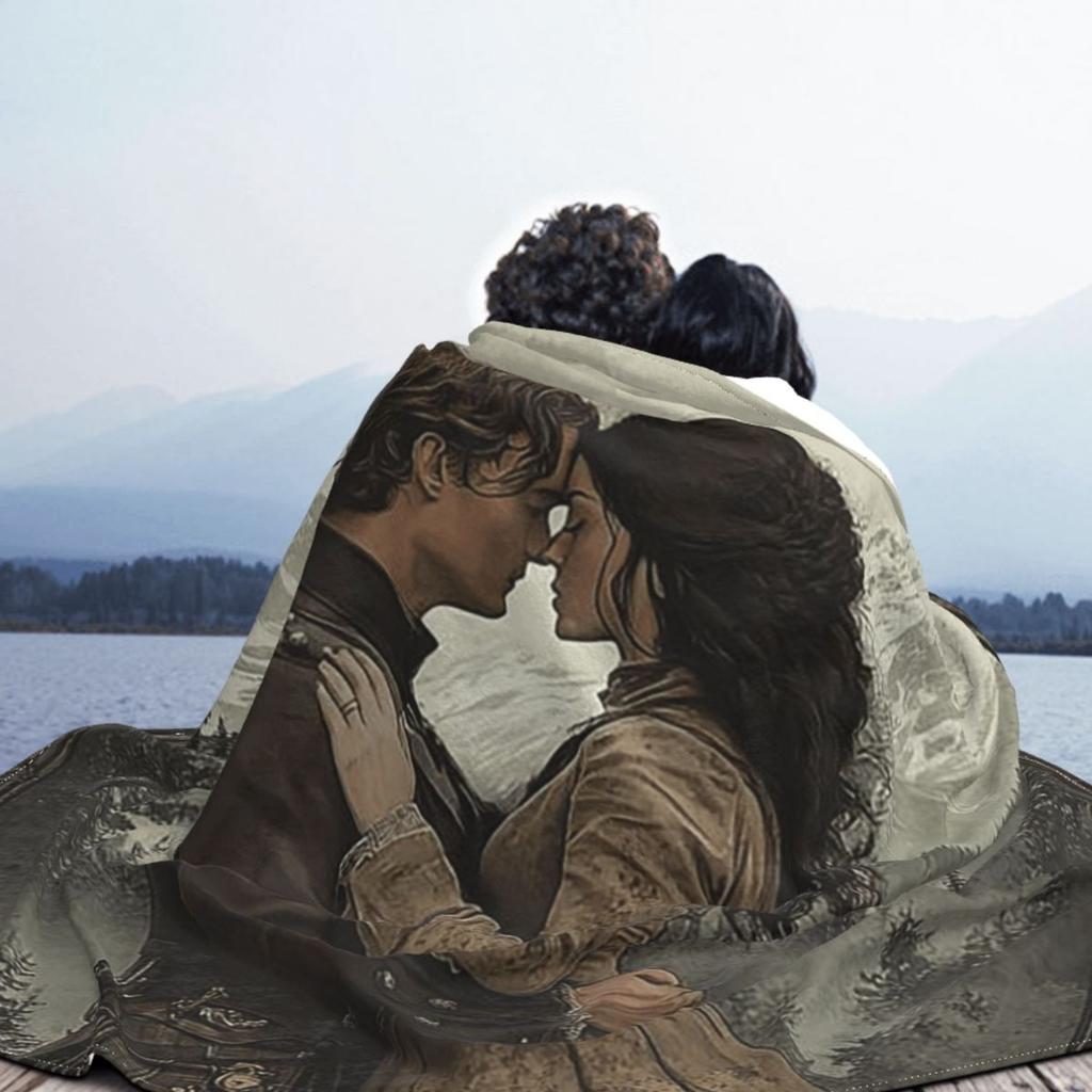Jamie Fraser Outlander Fernsehen Campingdecken Weiche Flanell-Kuscheldecke Bettwäsche für Wohnzimmer Picknick Reise Zuhause Sofa
