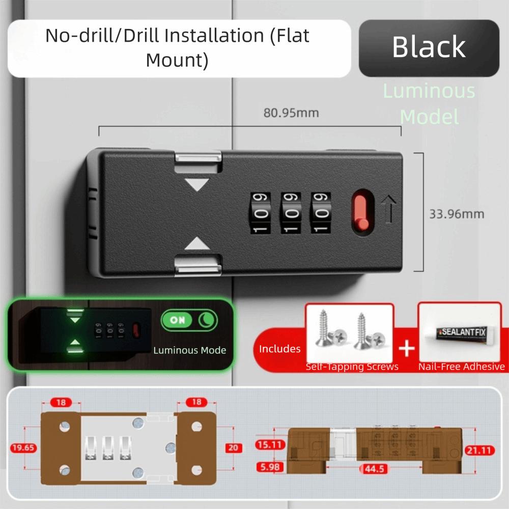 

Adjustable Cabinet Password Lock Enhanced Security Erosion Resistant Door Bolt Lock Zinc Alloy Security Lock Lockers