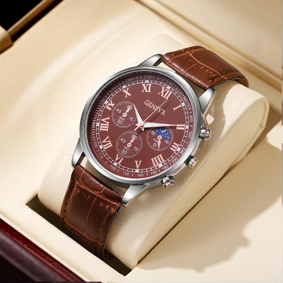 Montres Homme Mode Montre-Bracelet Quartz Affaires Luxe Cuir Homme Montre Décontractée Cadeau Homme Montre de Sport Montre Homme