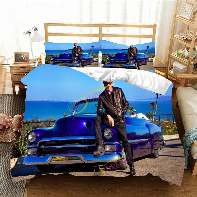 France Rock Singer J-Johnny H-Hallyday Bedding Set Single Twin Full Queen King Size Bed Set Aldult Kid Bedroom Duvet Cover Sets