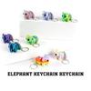 Cute 3D Printing Elephant Keychain Creative Multi-Joint Movable Simulation Animal Bag Charm Accessories  Keychains Gift