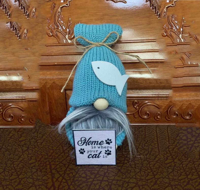 Hong Kong Christmas Craft Decorations Christmas Doll Rudolph Doll Ornaments Knitted Faceless Doll Goblin