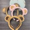 Cute Plush Bear Ear Hair Hoop Adorable Cartoon Face-Washing Hair Clip Fun Headband for Girls Cosplay Accessory