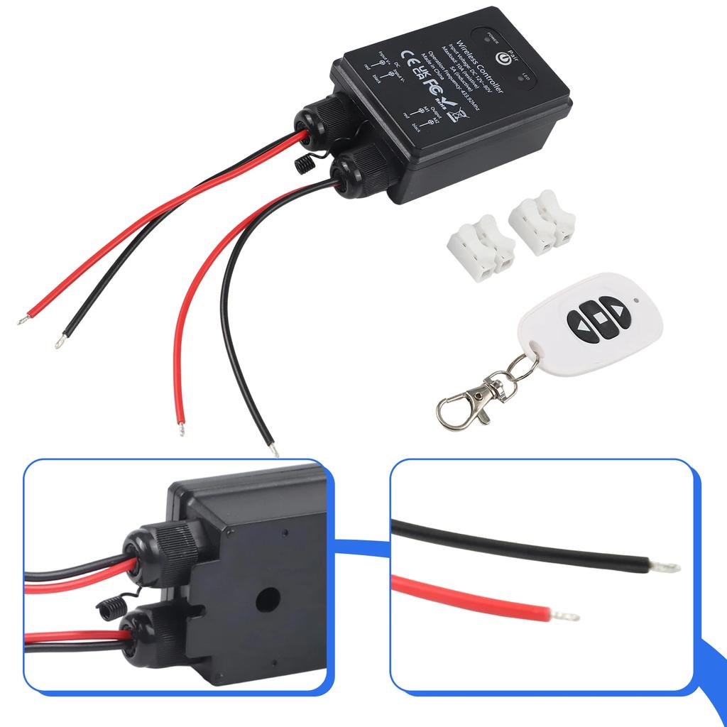 DC12V Remote Control Switch Controller IP65 Waterproof Wireless Relay Switch For Water Pumps, Motors, And Solar Lights