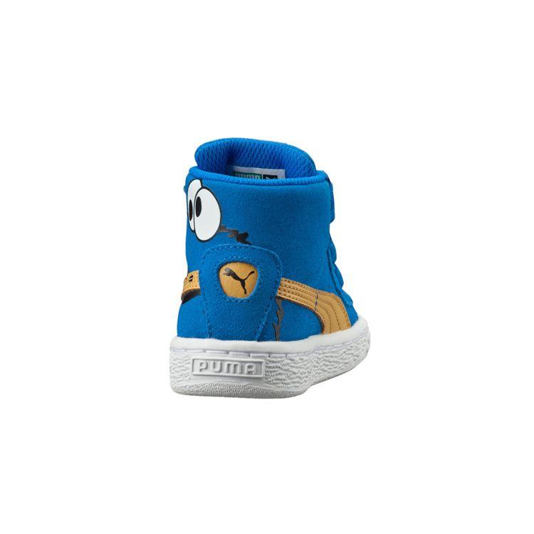 Puma Suede Mid Sesame Durable Non-Slip Velcro Casual Sneakers Baby Sneakers Blue 361678-01
