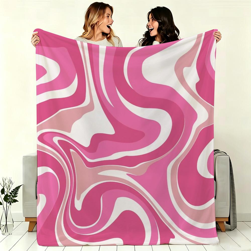 Classic Motif M-Marble Throw Soft Warm Throw Blanket for Bedroom Living Room Bed Travel Camping Picnic Gift