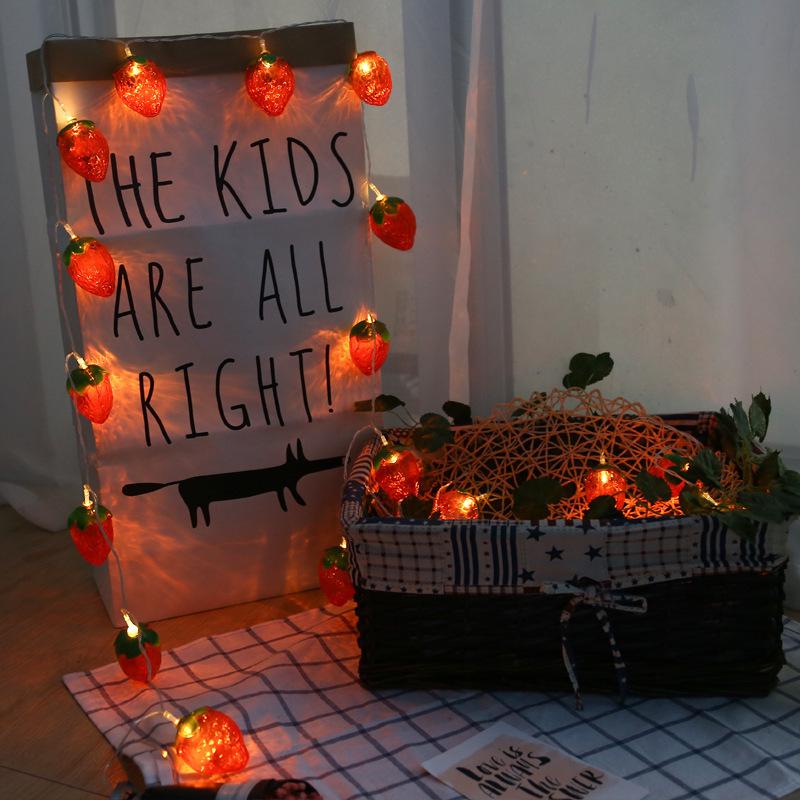LED Strawberry String Lights for Christmas & Children's Room Decoration