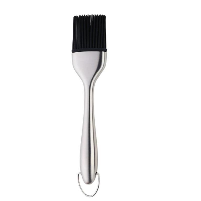 Pennello Olio Acciaio Inossidabile Pennello Silicone per Frittelle da Cucina Pennello Olio per Barbecue Domestico Pennello per Barbecue Senza Residui Strumento da Cucina