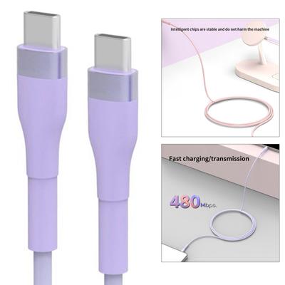 High Speed 60W USB Type C Fast Charging Data Cable Colorful For Home Office Travel USB C Charging Cord