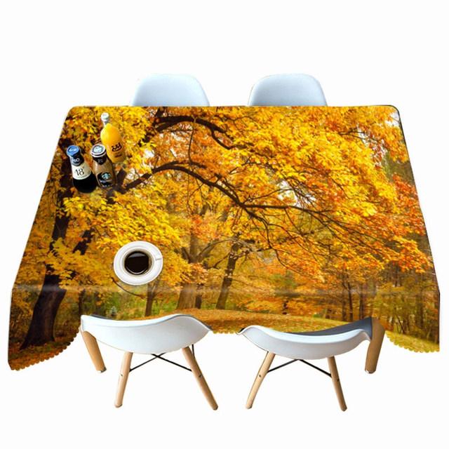 Mangrove Forest Tree Landscape Pattern Tablecloth Thicken Cotton Rectangular Round Table Cloth For Wedding Picnic Party
