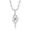 Cupid's Arrow Pendant Necklace 925 Sterling Silver Blue Diamond Zircon French Style Elegant Jewelry for Women
