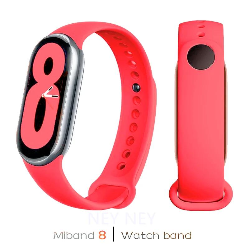 Sportarmband für Xiaomi Mi Band 8-9 NFC Armband Ersatz miband8 Silikonarmband Smartband 8 wasserdicht Uhrenarmbänder Zubehör