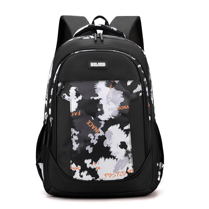 Crossborder Style Oxford Fabric Student Backpack With Breathable Straps For Middle School And High School Use