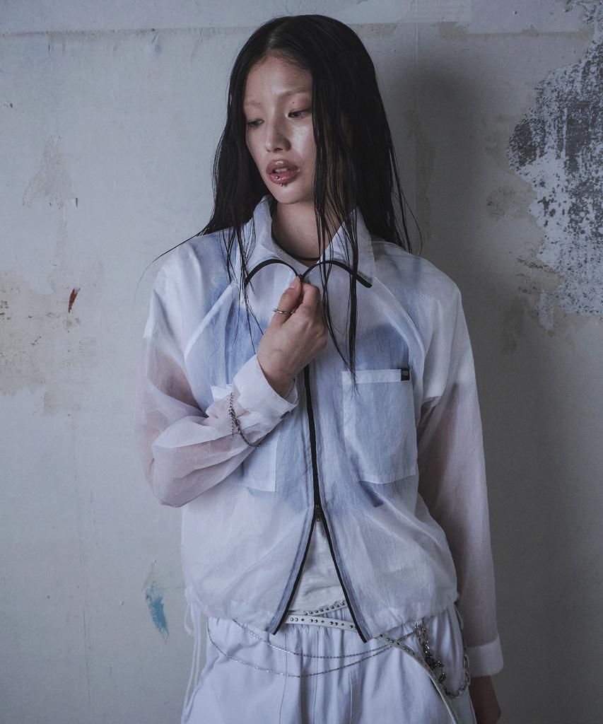 Kruxh Two-Way Zip-Up Air Shirt Cloud White
