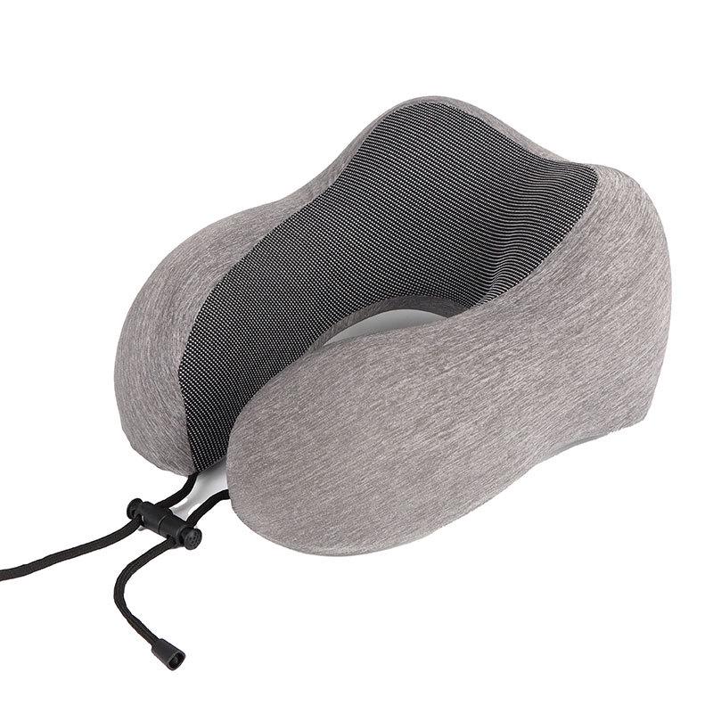 U-Shaped Ice Silk Memory Foam Neck Pillow for Cervical Support and Travel