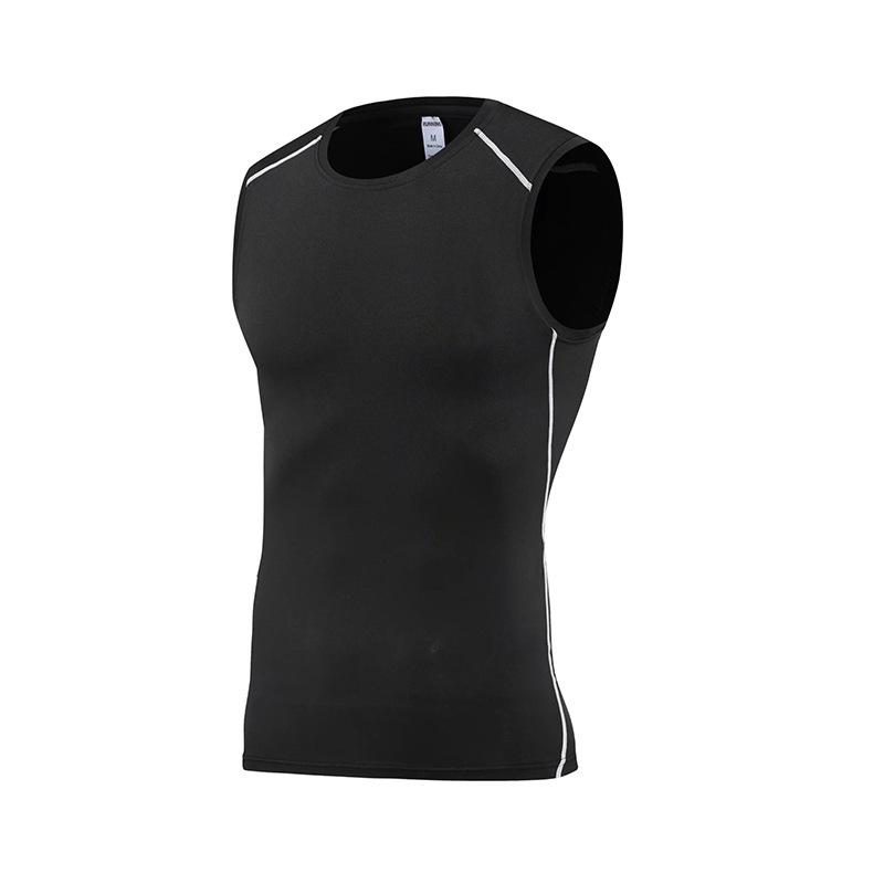 Men's Quick-Dry Sleeveless Compression Sports Vest for Running and Fitness