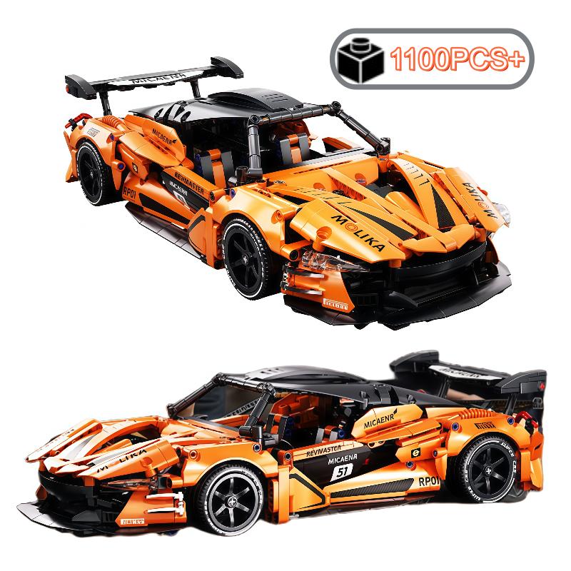 Non-Toxic 1:14 Technical City Super Sports Racing Car Diy Model Building Blocks Toy Birthday Christmas Halloween Gifts For Kid Adult