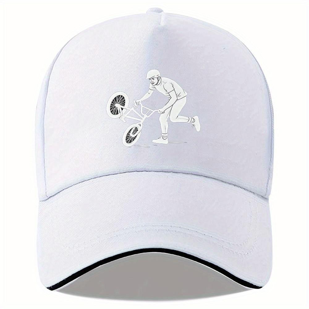 Cycling Rider Sports Graphic Baseball Cap Polyester Adjustable Sporty Casual Hat For Adult Unisex