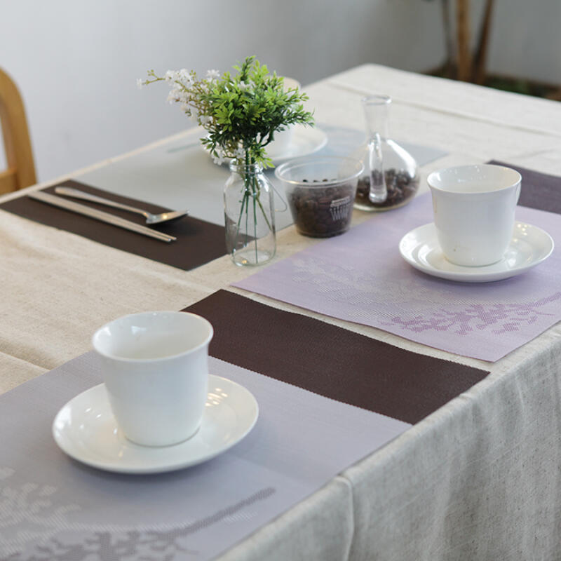 

14 types of modern square table mats and placemats Leaf Gray