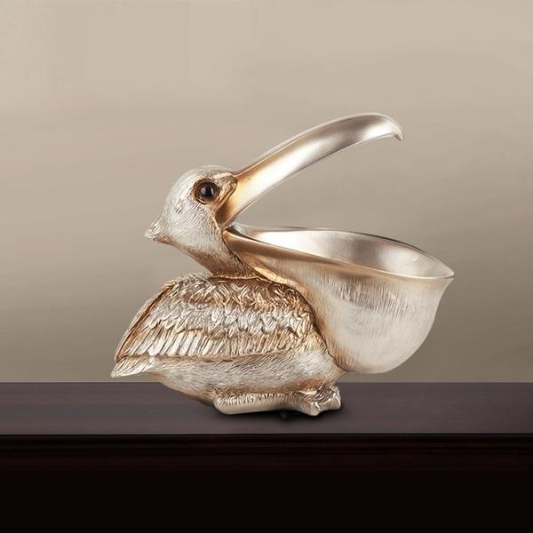 Большой рот Pelecanus Bird Домашний органайзер Смола Art Craft для ключей Смартфон Ноутбук Ножницы Чехол для дистанционного управления Держатели для мелких предметов