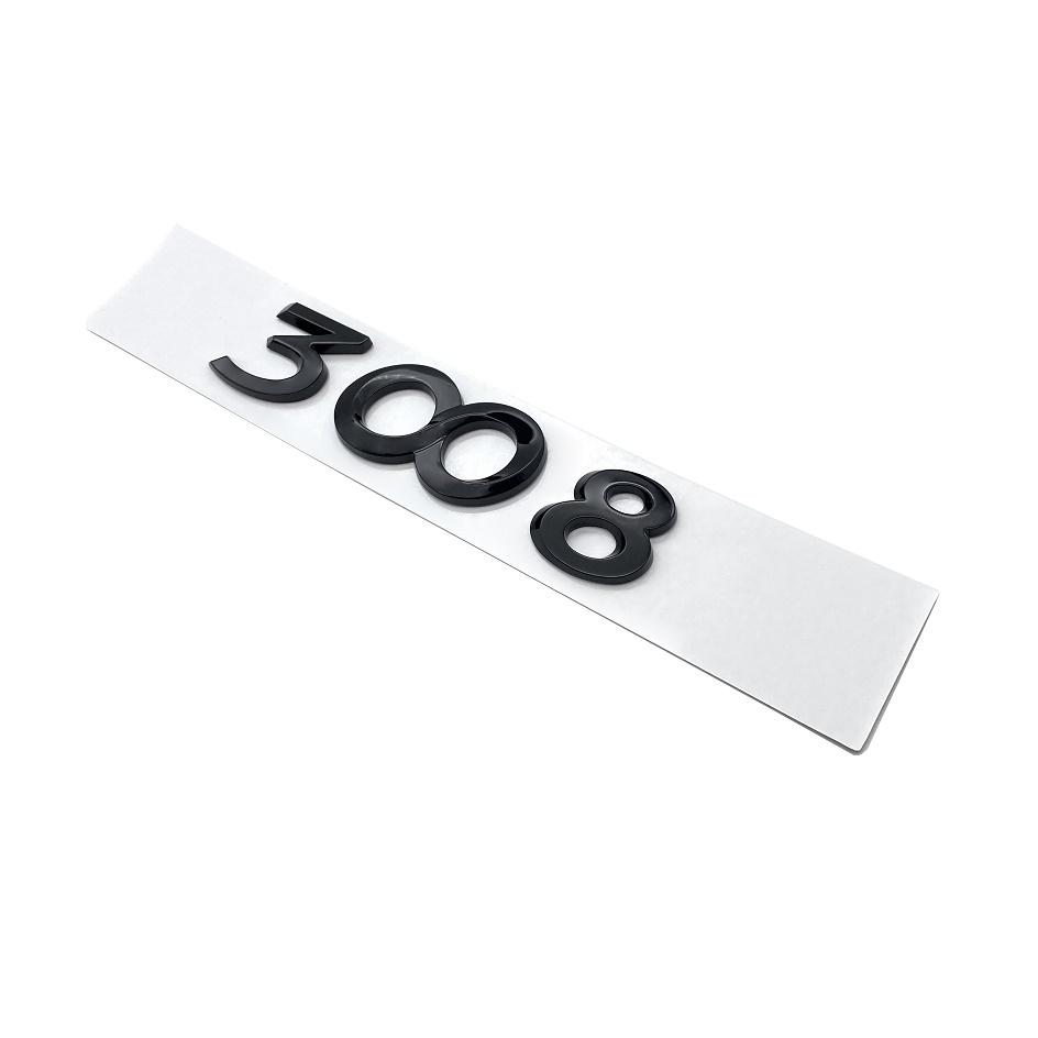 2026 Hot Car Sticker New Car Exterior Decoration Badge Stickers ABS 3D Chrome Black Letters Nameplate Emblem For Peugeot 2008 30