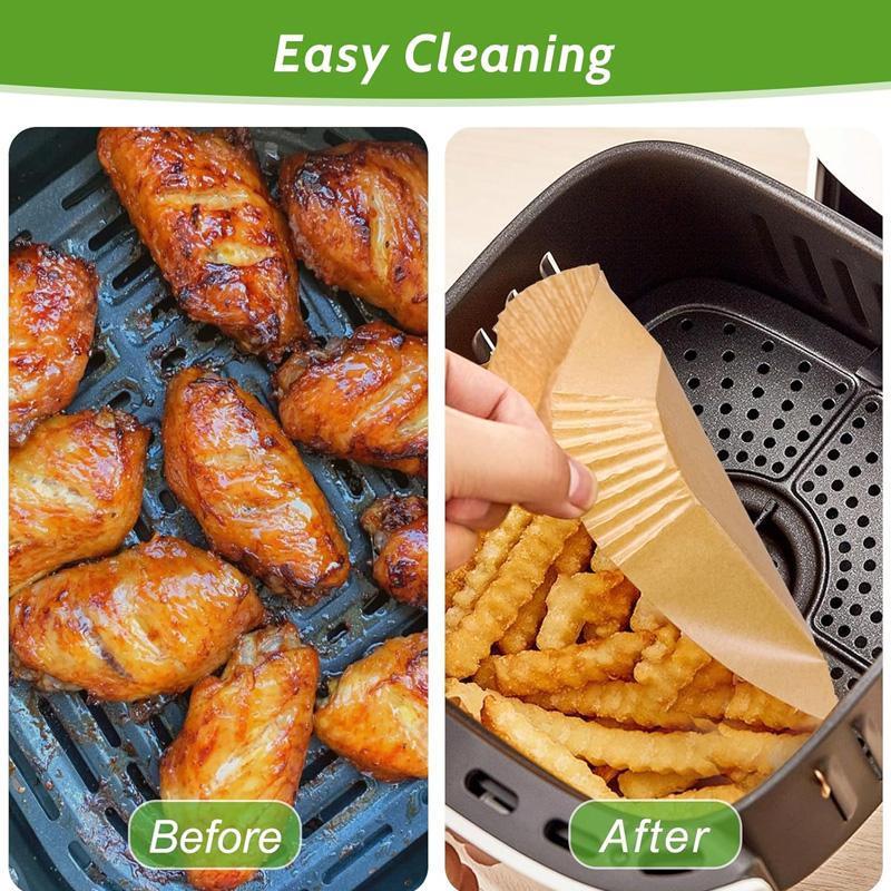 Air Fryer Parchment Sheets  - Pre-Cut Round Non-Stick Paper, Heat Resistant Up To 450°F, for Healthy Oil-Free Cooking (7