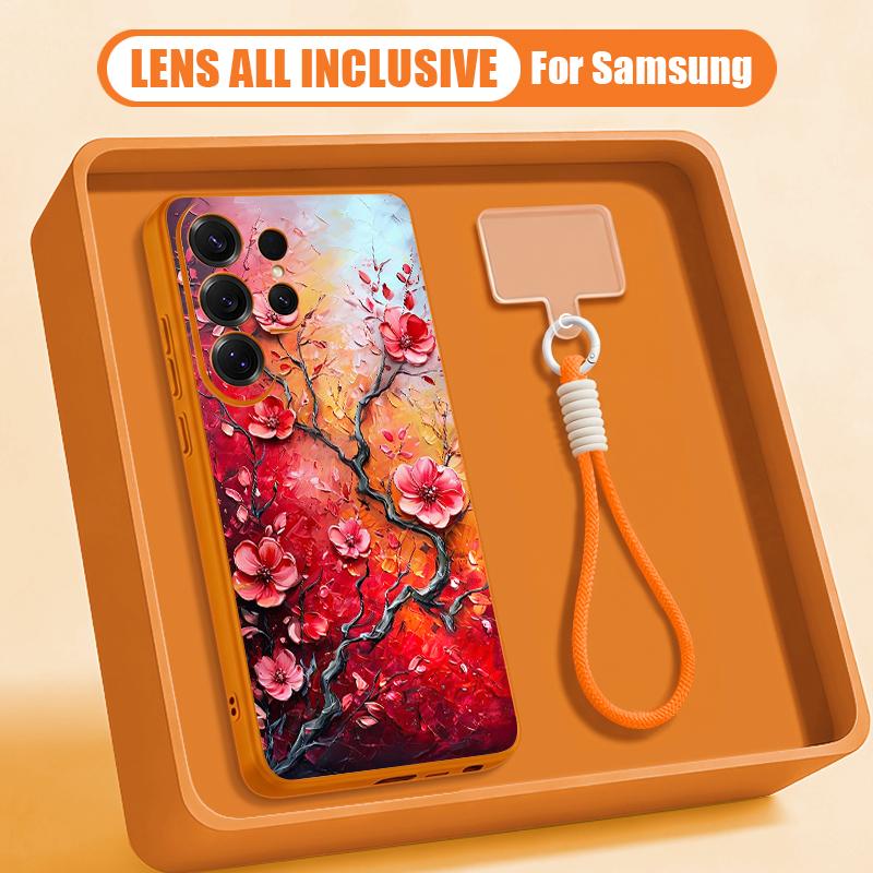 Oil Painting Flower Pattern Case For Samsung S26 Ultra S25 FE S24 S24 Plus A57 A37 A17 A56 A36 A16 A55 A35 A15 A54 5G Hybrid Magnetic Matte Cover