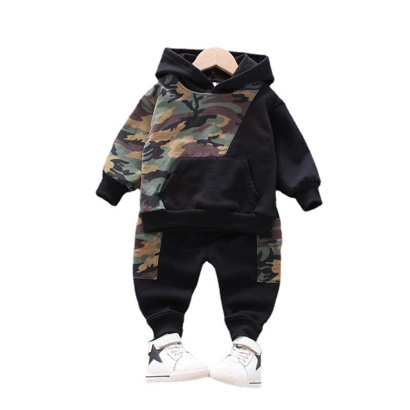 Herbst Frühling Kinder Outfits Baby Mädchen Kleidung Jungen Lässig Sportlich Locker Kapuzen-T-Shirt Hose Zweiteiliges Set Kleinkind Kostüm Kinder Trainingsanzüge