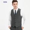 Romon Men's Slim Fit Striped Suit Vest