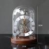 New Black Walnut Solid Wood Luminous Base Clock: Lingjing Time Mechanical Movement Hotel Villa Model Room