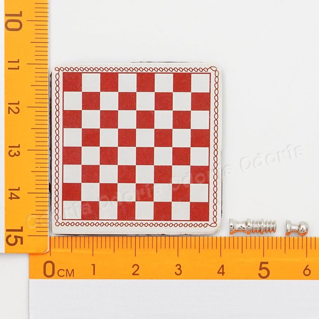 1/12 Miniature Chess Board Chess Game Dollhouse Accessories