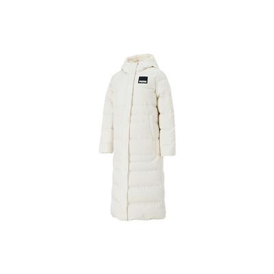 Logo Pattern Loose Fit Hooded Long Sleeve Down Jacket Women Outerwear White 846361-73