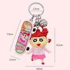 Kawaii Crayon Shin-Chan Skateboard Series Keychain Pendant Cartoon Cute Car Key Anti-Lost Pendant Bag Pendant Birthday Gift