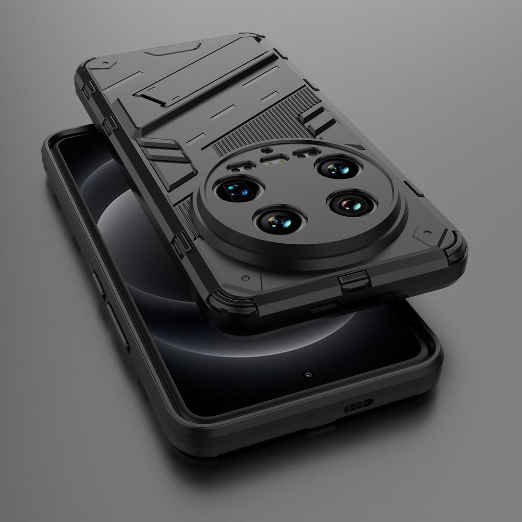 For Xiaomi 14 Ultra Case PC+TPU Dual-Layer Protective Phone Cover Built-in Kickstand