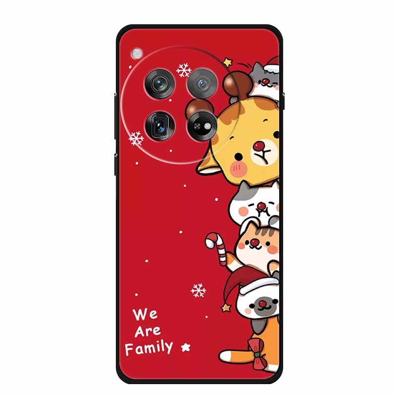 Christmas Phone Cases For Oneplus 12 12R 13 Case Black TPU Silicone For OnePlus 13 5G TPU Protective Soft Cover 1+12 1+12R 1+13