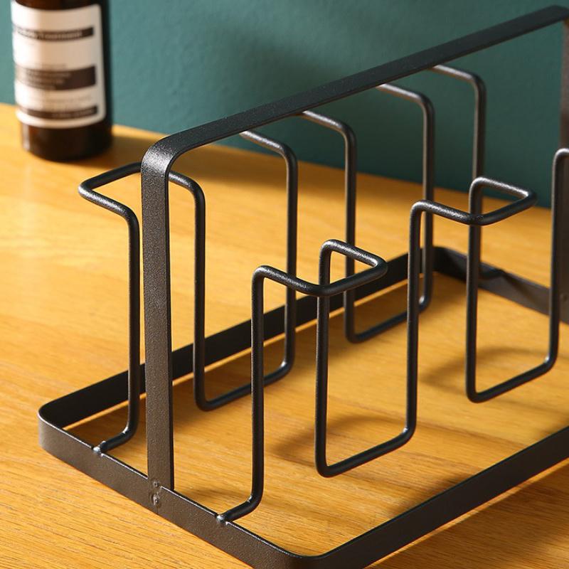 Steel Bottle Cup Hanging Drying Rack 6 Hook Organizer Drinking Glass Containers With Rubber Ends Hooks Outdoor Tableware