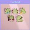 Adorable Cute Frog Music Series Creative Metal Brooch Trendy Backpack Clothing Accessory