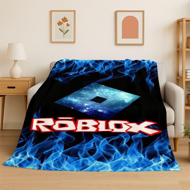 3D R-Robloxs Games Cartoon Soft Plush Blanket,Flannel Throw Blanket for Living Room Bedroom Bed Sofa Cover Picnic Office Gift